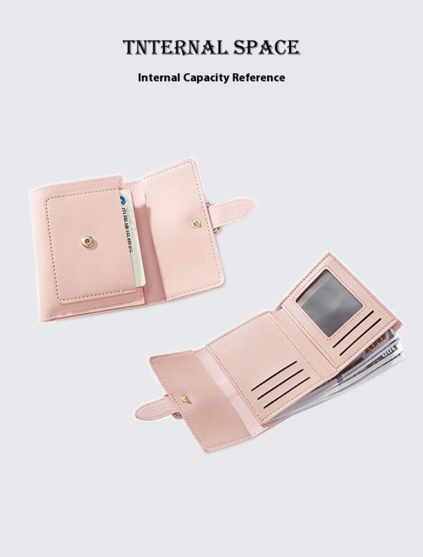 Purse Short Solid Color Card Holder Spring Women's High Sense - Image 9