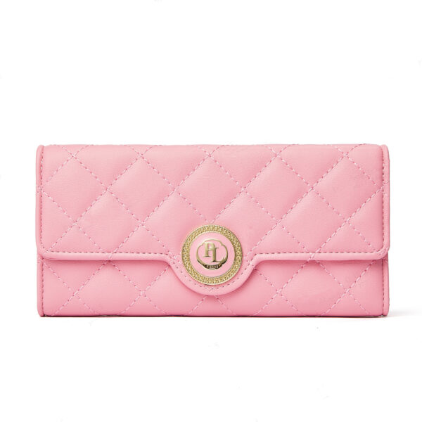 Rhombus Wallet Women's Long Tri-fold Large Capacity - Image 7