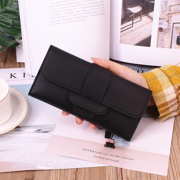 Women's Long Wallet Tri-fold Clutch Large Capacity - Image 8