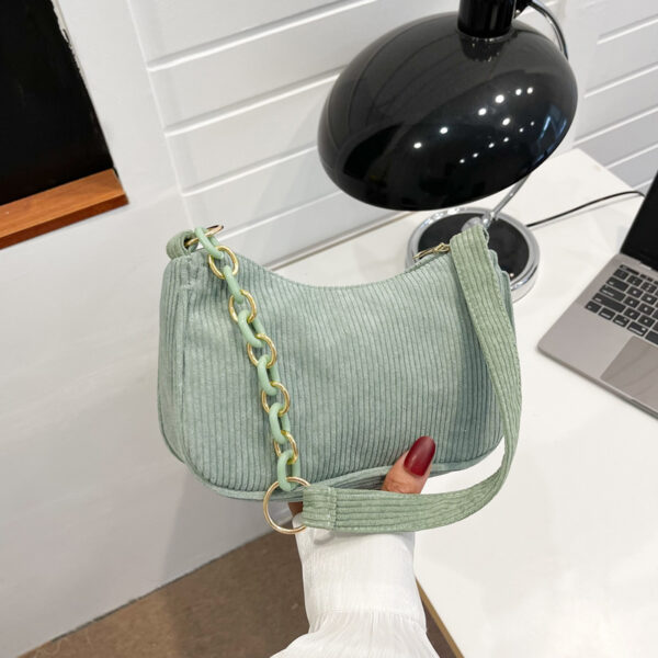 Korean Style Artistic Cloth Bag Simple Casual Corduroy - Image 6