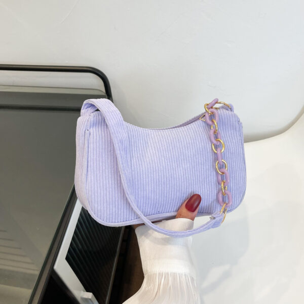 Korean Style Artistic Cloth Bag Simple Casual Corduroy - Image 5