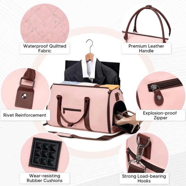 Travel Carrying Clothing Luggage Bag Convertible Garment Bag - Image 4