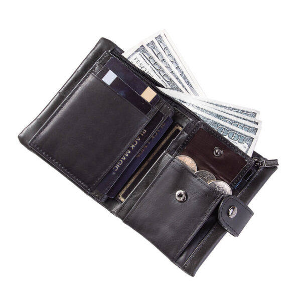 Zipper Vgenuine Leather Wallet For Women - Image 2