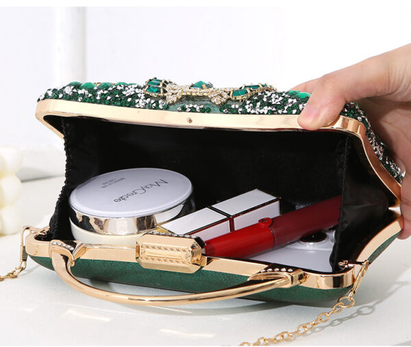 New Metal Handheld Handmade Diamond Inlaid Dinner Bag - Image 9