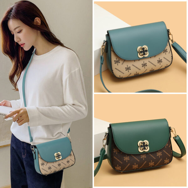 Women's Printed Contrast Color Small Bag - Image 5