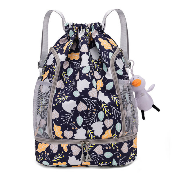 Drawstring Backpack 2 Large Capacity Multi-layer Outdoor Basketball Bag - Image 3