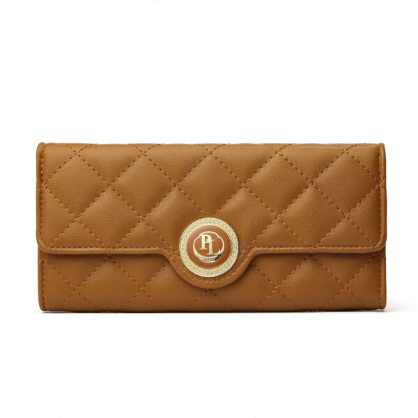 Rhombus Wallet Women's Long Tri-fold Large Capacity - Image 6
