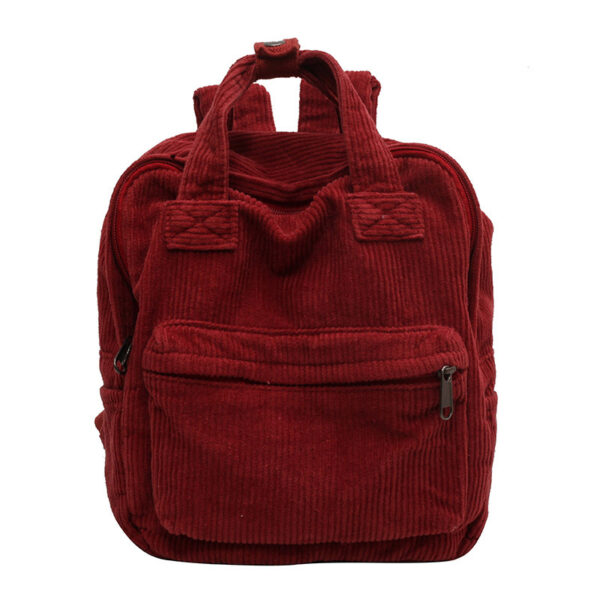Daily Matching Corduroy Backpack For Women - Image 7