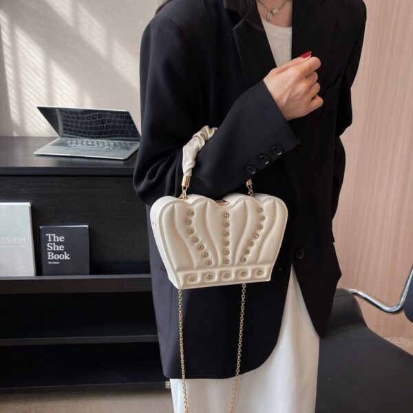 Crown Handbags High-grade Elegant Affordable Luxury Fashion Shoulder Messenger Bag - Image 9