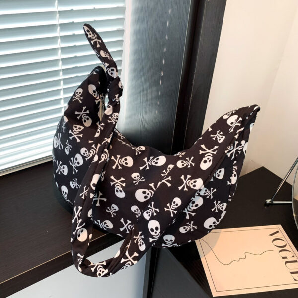 Women's Fashionable Simple Niche Printed Underarm Shoulder Messenger Bag - Image 5