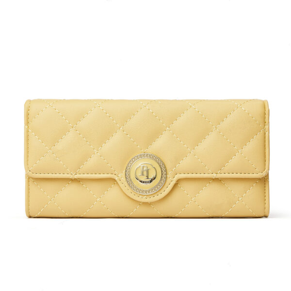 Rhombus Wallet Women's Long Tri-fold Large Capacity - Image 5