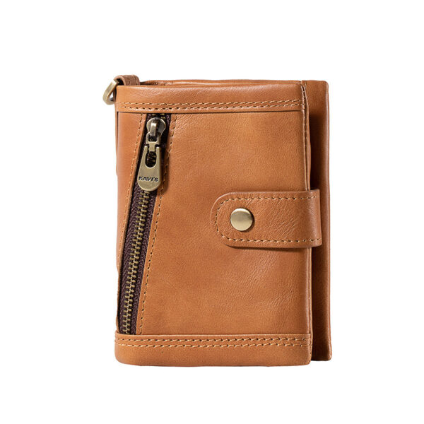 Zipper Vgenuine Leather Wallet For Women - Image 5