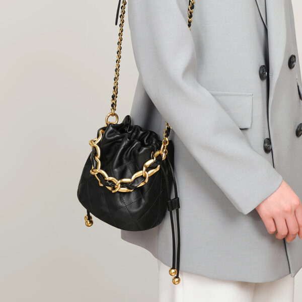 Fashion Crossbody Bucket Mini Portable Shoulder Leather Women Bag - Image 2