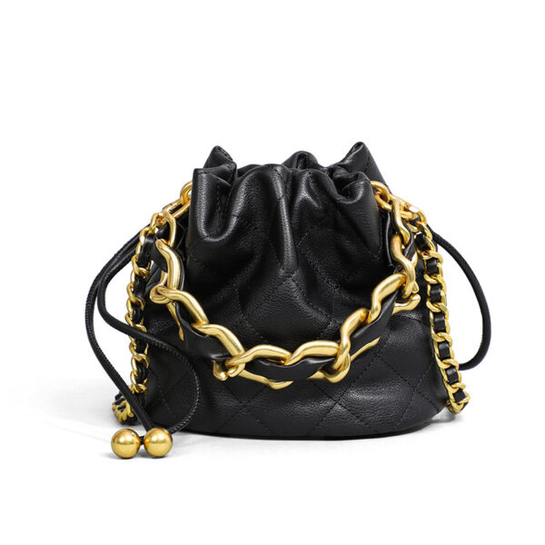 Fashion Crossbody Bucket Mini Portable Shoulder Leather Women Bag - Image 5