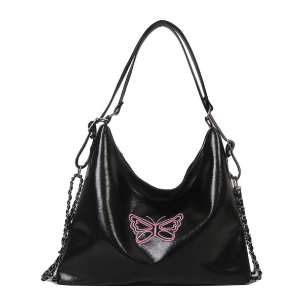 Women's Fashion Casual Soft Leather Large Capacity One-shoulder Bucket Bag - Image 6