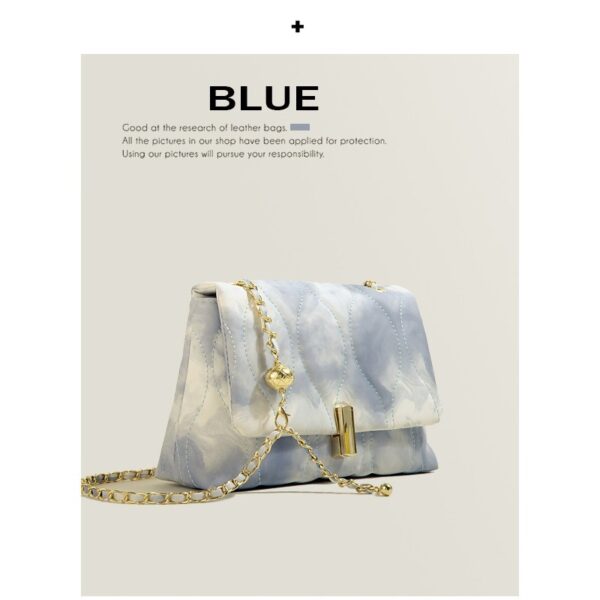 Texture Chain Crossbody Shoulder Small Square Bag - Image 3
