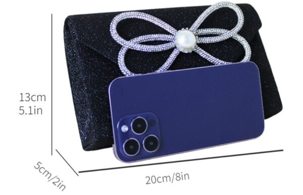 Women's Dinner Clutch Diamond Flip Square Bag Party Fashion - Image 5