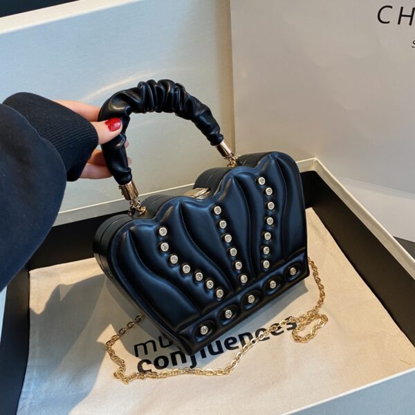Crown Handbags High-grade Elegant Affordable Luxury Fashion Shoulder Messenger Bag - Image 3