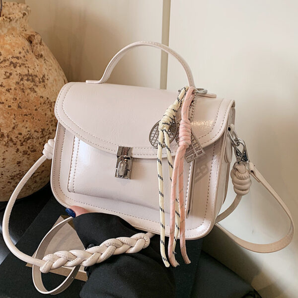 Casual Small Square Shoulder Bag Retro Portable Messenger Handbags For Women - Image 8
