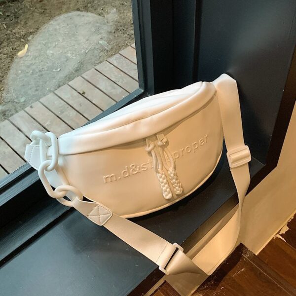 White Chest Bag Casual Women's Shoulder Crossbody - Image 2