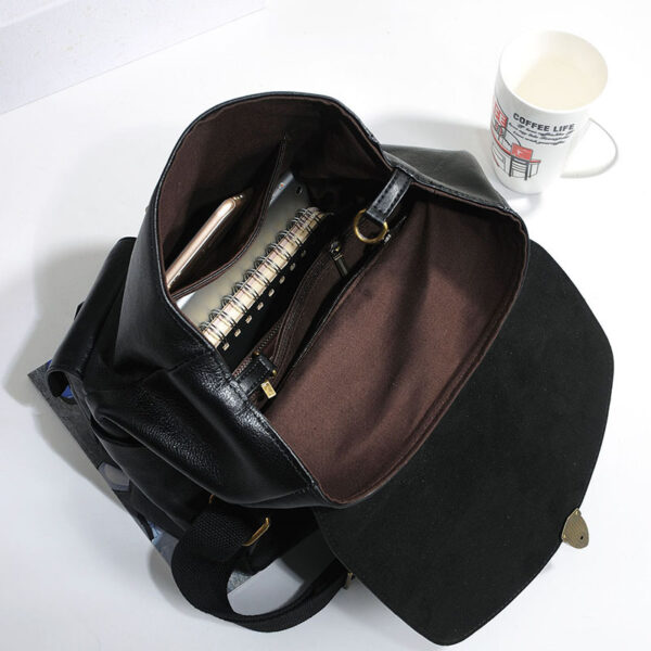 Women's First Layer Cowhide Vintage Backpack - Image 6