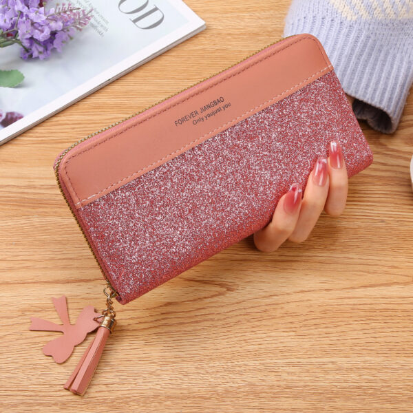 Women's Zipper Stitching Solid Color Tassel Wild - Image 7