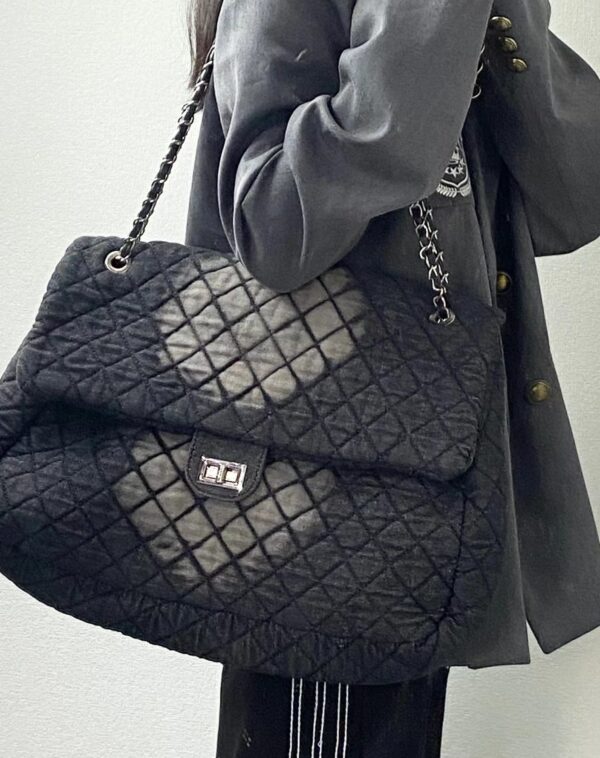 Ink Dyeing Denim Hobo Bag - Image 7