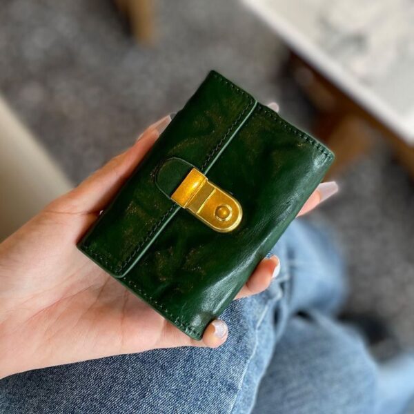 Women's Wallet Card Clamp Plant Short Wallet - Image 4