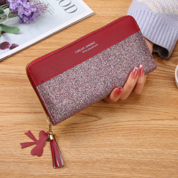 Women's Zipper Stitching Solid Color Tassel Wild - Image 6