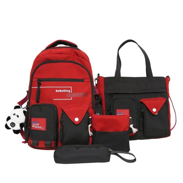 Large Capacity S Harajuku Trendy Cool All-match Schoolbag Early High School And College Student Backpack - Image 8