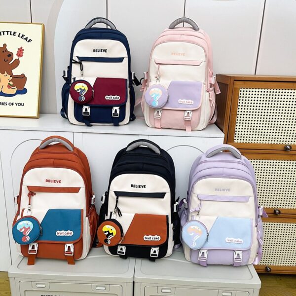 Backpack For Junior High School Girls Large Capacity Lightweight - Image 2