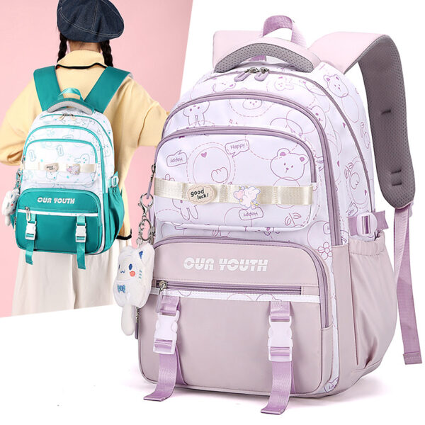 Cute Girl Lightweight Ins Style Large Capacity Lightweight Backpack - Image 2