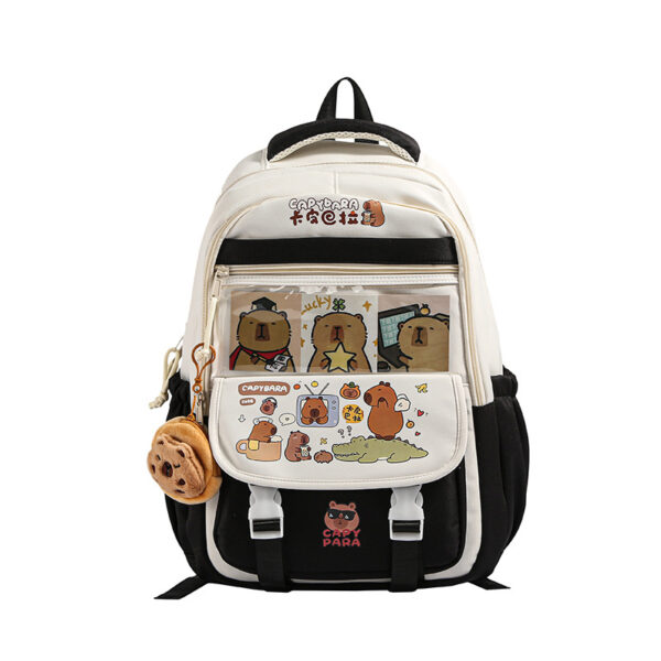 Capabala Schoolbag Cute Capybara Primary School Large Capacity - Image 9