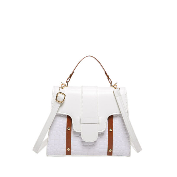 Contrast Color Alligator Print Handbag Retro Style - Image 7