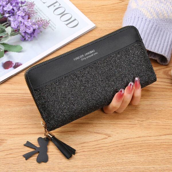 Women's Zipper Stitching Solid Color Tassel Wild - Image 5