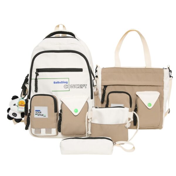 Large Capacity S Harajuku Trendy Cool All-match Schoolbag Early High School And College Student Backpack - Image 5