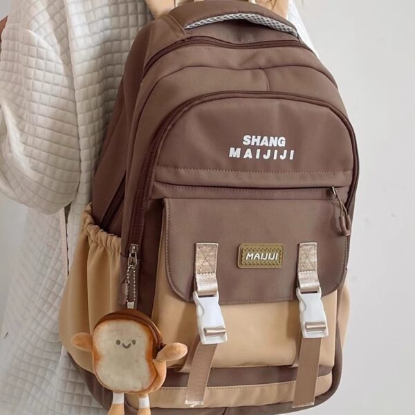 Contrast Color Large Capacity High School Student All-match Computer Backpack - Image 2