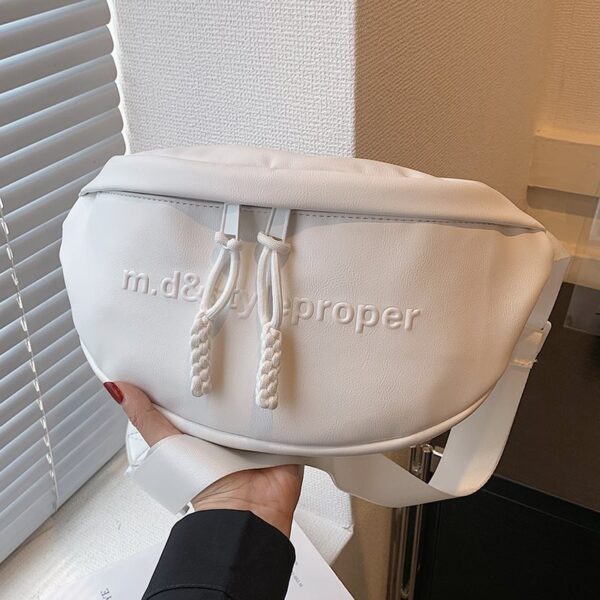 White Chest Bag Casual Women's Shoulder Crossbody - Image 6