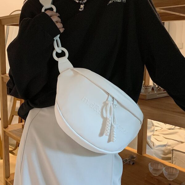 White Chest Bag Casual Women's Shoulder Crossbody - Image 4