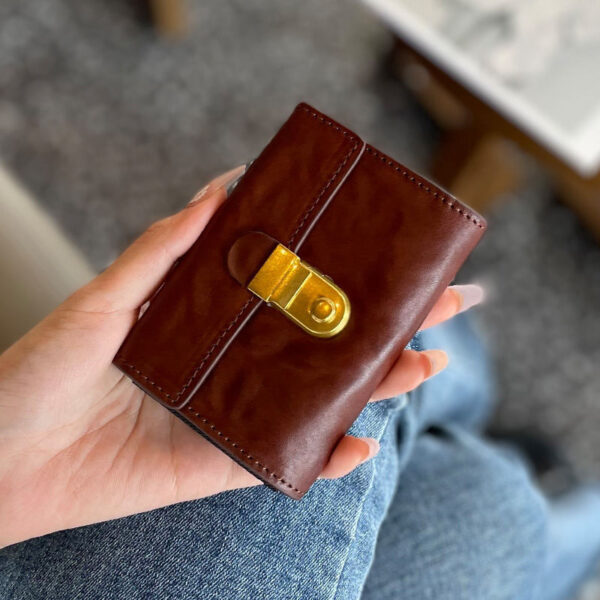 Women's Wallet Card Clamp Plant Short Wallet - Image 5