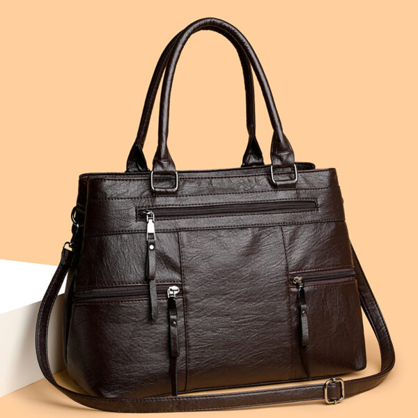 Temperament Wild Advanced Texture Handbag Soft Leather Commuter Shoulder Messenger Bag - Image 3
