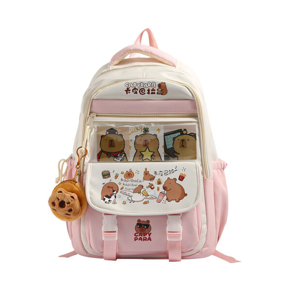 Capabala Schoolbag Cute Capybara Primary School Large Capacity - Image 6