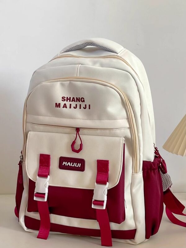 Contrast Color Large Capacity High School Student All-match Computer Backpack - Image 7