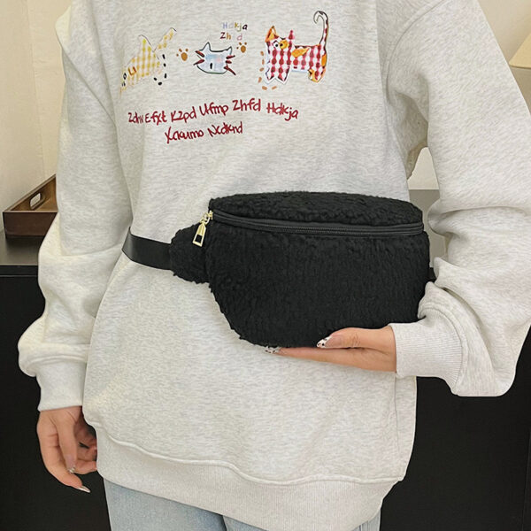 Lamb Wool Bag Shoulder Bag Casual Crossbody - Image 4