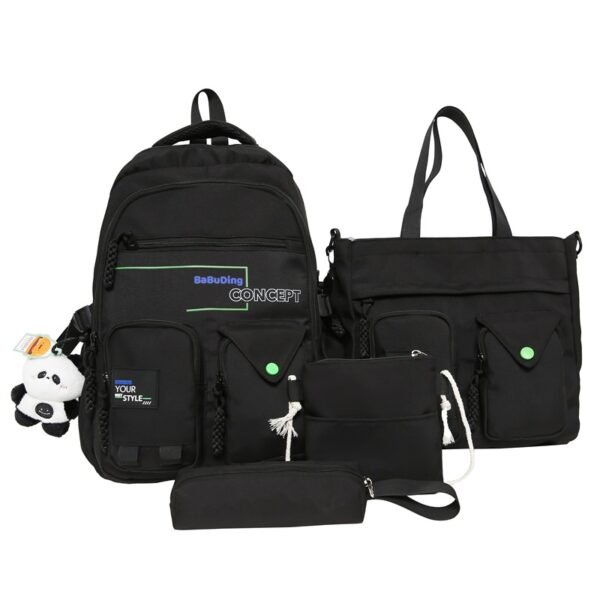 Large Capacity S Harajuku Trendy Cool All-match Schoolbag Early High School And College Student Backpack - Image 6