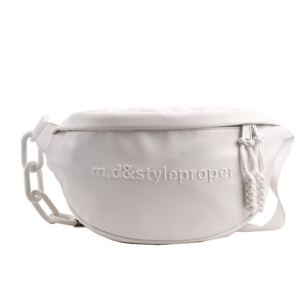 White Chest Bag Casual Women's Shoulder Crossbody - Image 5