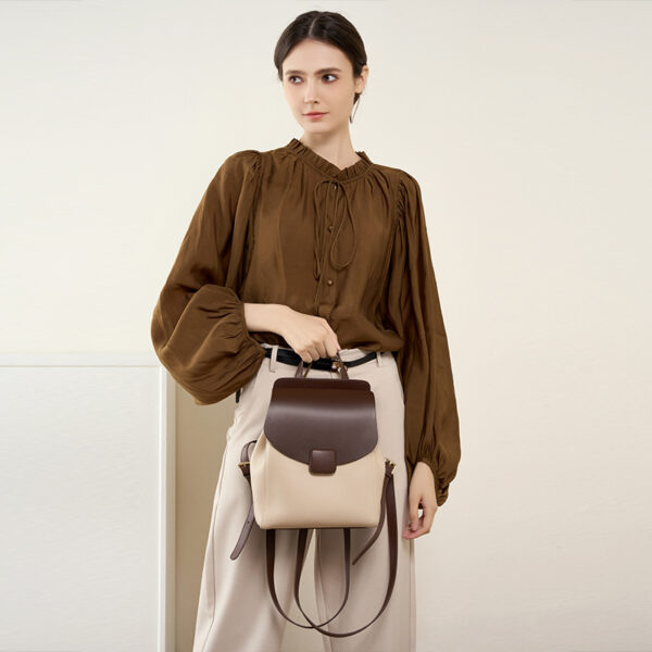 New Women's Small Backpack Leather Travel Travel Light Large Capacity - Image 4