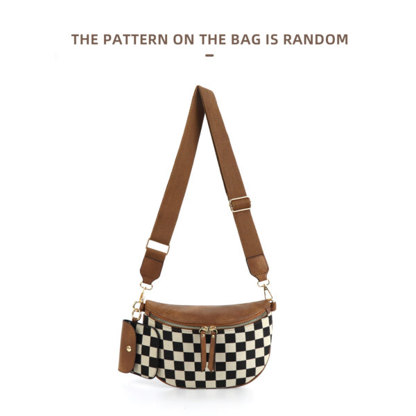 Plaid Waist Trendy All-match Messenger Bag - Image 6