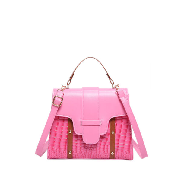 Contrast Color Alligator Print Handbag Retro Style - Image 10