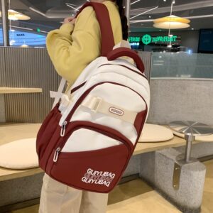 Large Capacity Lightweight Simple Textured Backpack